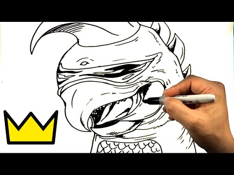 How to Draw GIGAN from GODZILLA | Kaiju King