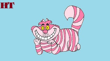 How to draw a cheshire cat step by step