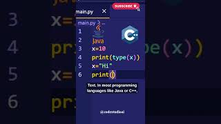 One Variable,Many Types#shorts#python#programming#coding#developer#tech#ai#top#javascript