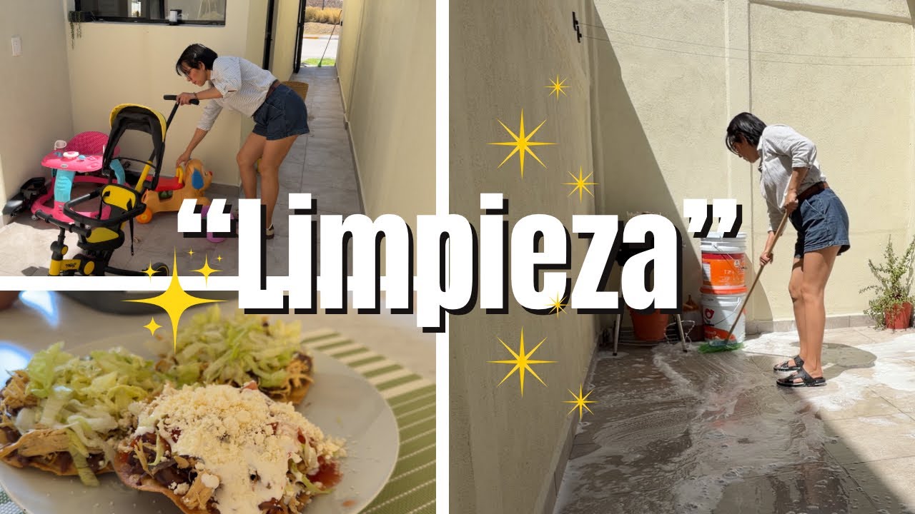 LIMPIEZA PROFUNDA ✨🫧🧽 Patio limpio y preparo tostadas de pollo.
