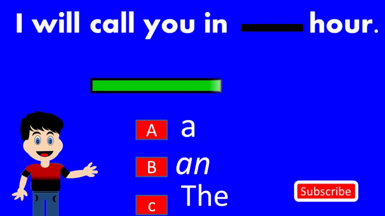 choose the correct article within 5 seconds / Articles Quiz - YouTube
