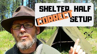 DONT SETUP YOUR SHELTER HALF UNTIL YOU WATCH THIS!! how to set up the pup tent / shelter half RIGHT!