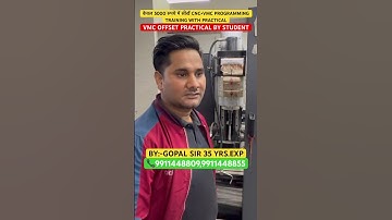 VMC OFFSET PRACTICAL BY STUDENT #cnc #vmc #programming #machine #shorts #education #automobile