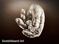 Hand drawing On Scratchboard, Scratchboard Art | Time Lapse | 스크래치 보드 아트, 스크래치 미술