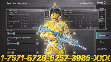 New Update 4.1⚡Best Sensitivity Code + Control Settings Pubg Mobile/Bgmi Sensitivity 2025