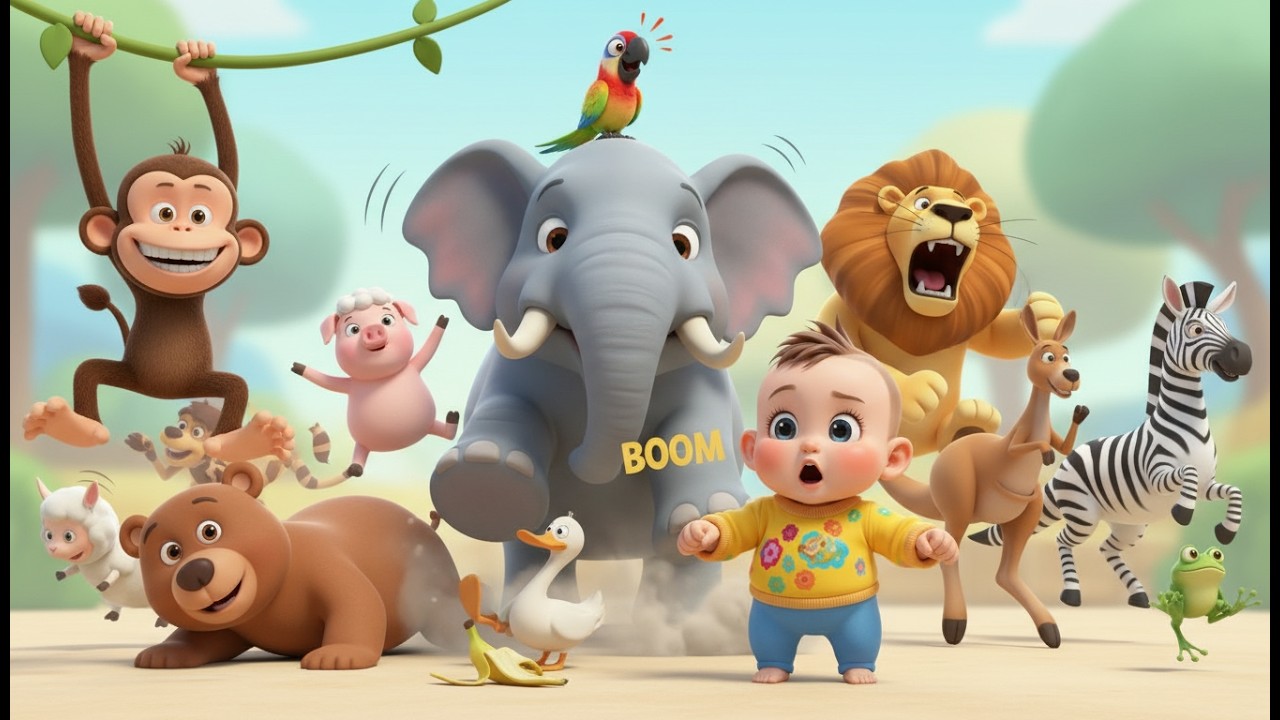 ¡Uy! Desfile de animales | canción para niños | rimas infantiles | Canción para bebés, Animación