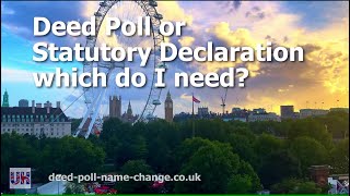 Deed Poll or Statutory Declaration, which do I need? #deedpoll #namechange #uklaw #uklegal