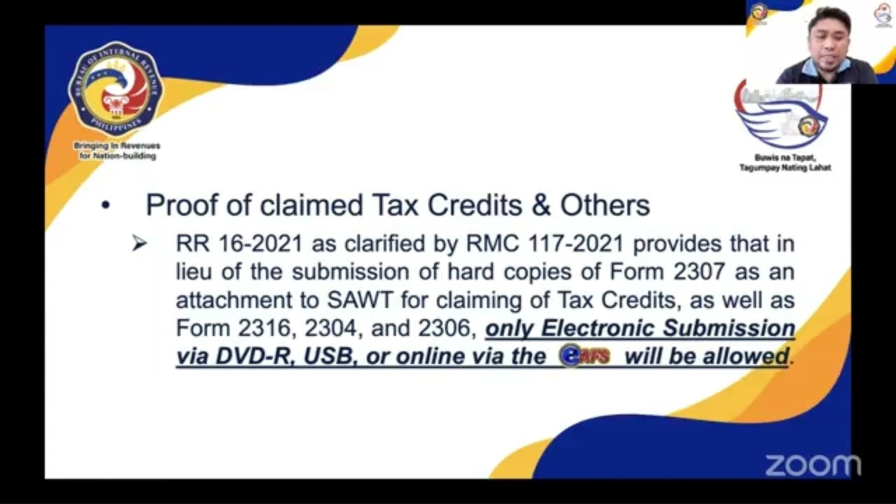 Submission of Financial Statements and Other Attachments to the Annual ITR