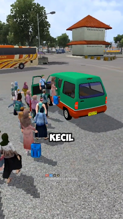 MODIF ANGKOT BIAR PENUMPANGNYA BISA NAIK SEMUA...👆🗿😂 #shorts #bussid #komedi