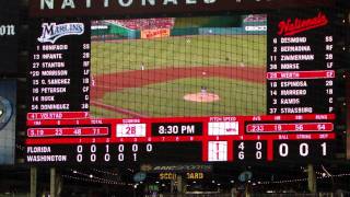 Michael Morse going Beast Mode just missing a HR 9-17-2011
