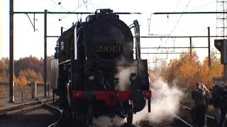 SNCBNMBS, 08/11/2003  le retour de la locomotive à vapeur 29013, patrimoine historique (DV)