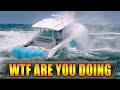 GUY TURNING HIS BOAT INTO A HOT TUB! | HAULOVER INLET | BOCA INLET | WAVY BOATS