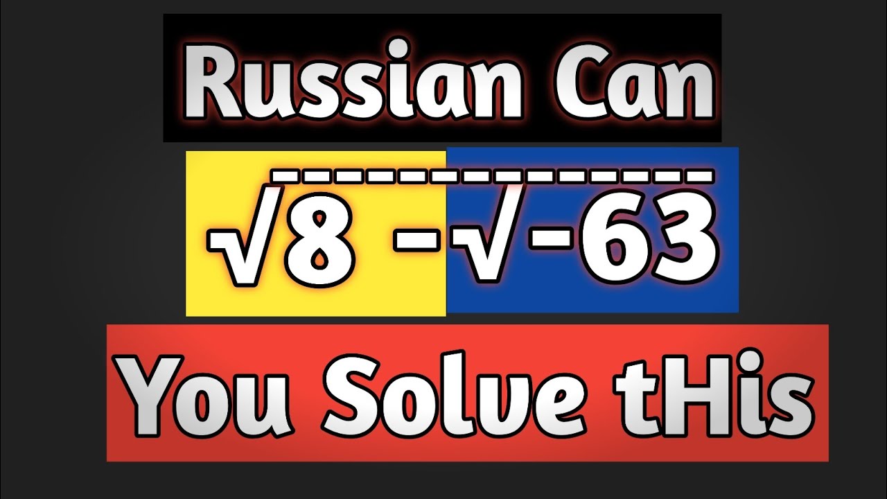 Russia Can You Solve tHis ? | Olympiad Math | algebra equation | 