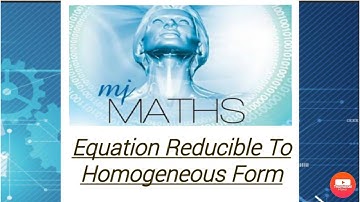 Differential Equation | Equation Reducible To Homogeneous Form | Lecture 7 | Maths With MJ