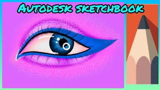 how to draw a eye on autodesk sketchbook mobile app (2020) screenshot 4