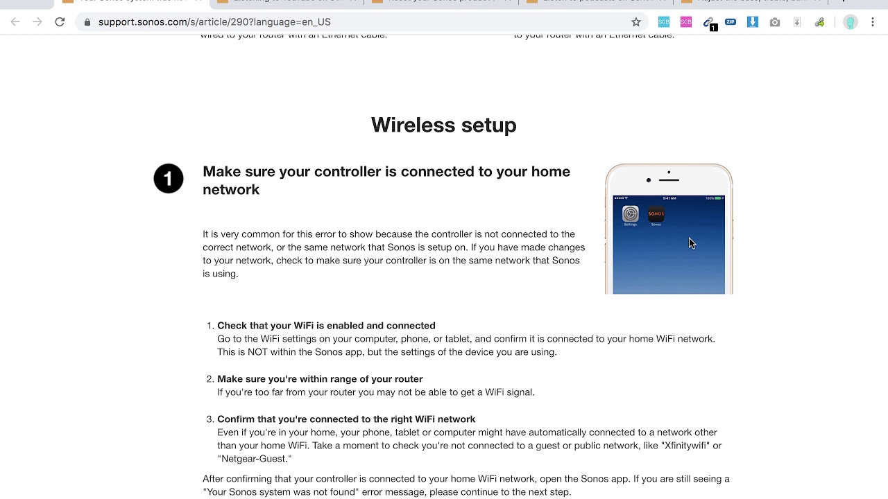 SONOS WON'T CONNECT what to do? YouTube