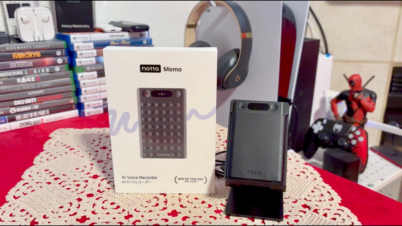 Notta Memo AI spraakrecorder (Zwart) met Memo MagBridge, AI