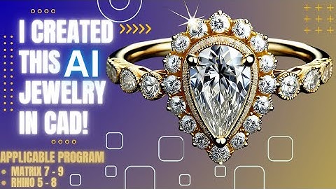 AI Jewelry Halo ENGAGEMENT RING TRANSFORM into CAD | Tutorial on CAD Matrix9 | Rhino | MatrixGold