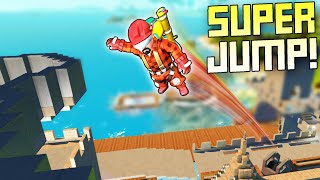 I Made a Super Jump Machine to Quickly Traverse My Base! - Scrap Mechanic Survival Mode [SMS 69]