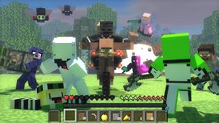 Minecraft Speedrunner vs 10 YouTubers (ANIMATION)