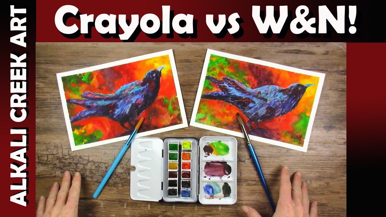 CRAYOLA VS WINSOR & NEWTON |  Same Painting, Two Different Brushes | Which Will Win?
