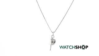 D For Diamond Childrens Sterling Silver Heart & Cross Pendant (P2970)