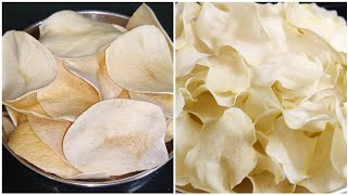 Dried Aloo Chips How to make aloo chips How to store longer | Potato Chips Recipe screenshot 3