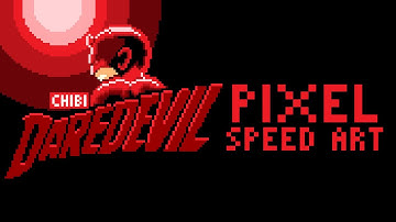 Chibi Daredevil Pixel Speed Art and Animation by PXLFLX