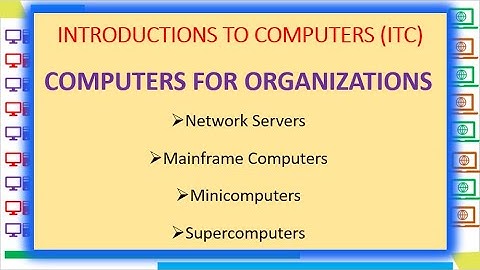 Computers For Organizations | Computer Organization | Main Frame, Mini, Super Computers