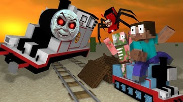 TIMOTHY GHOST AND CHOO CHOO CHARLES ATTACK - Funny Horror Minecraft Animation