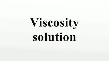 Viscosity solution