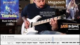 Megadeth Lucretia Dave Mustaine's Guitar Solo With Tab