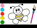 Bolalar uchun Ari rasm chizish/Drawing Bee for children/сурет салып уйрену