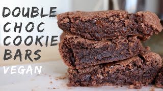Double Chocolate Cookie Bars (VEGAN)