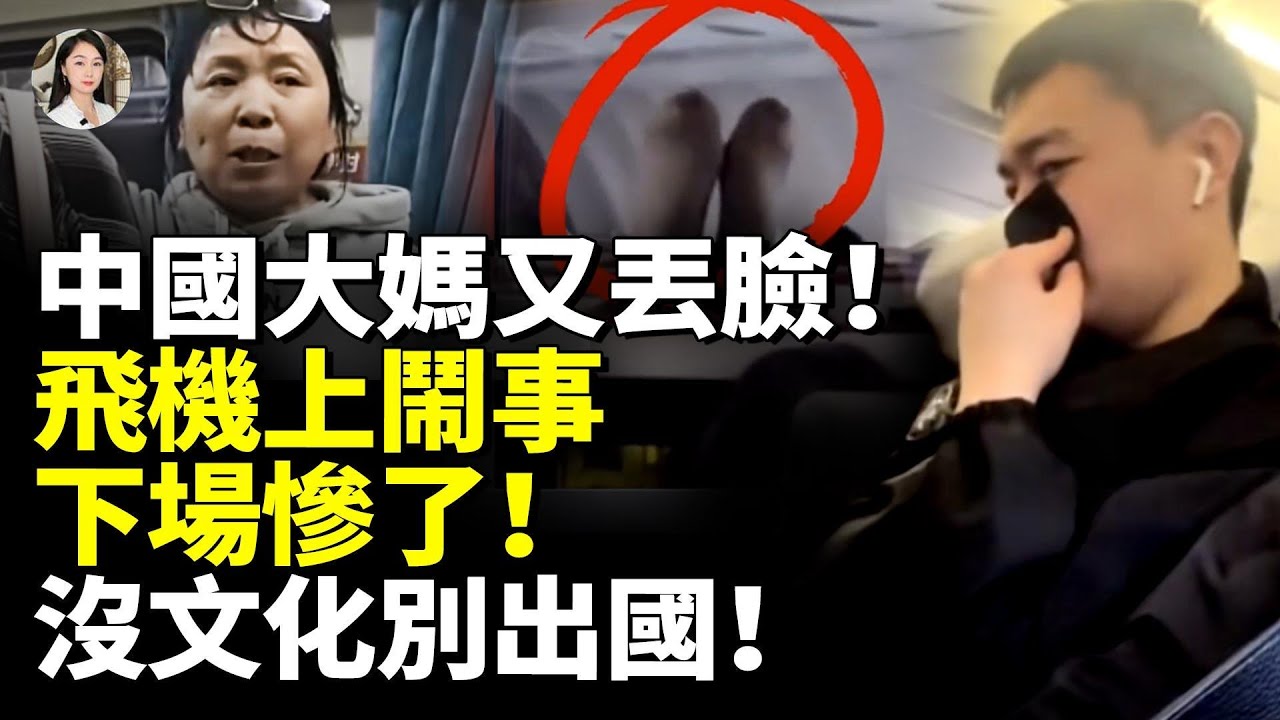 中國大媽又丟臉！飛機上鬧事 下場慘了！沒文化別出國！　#看大陸