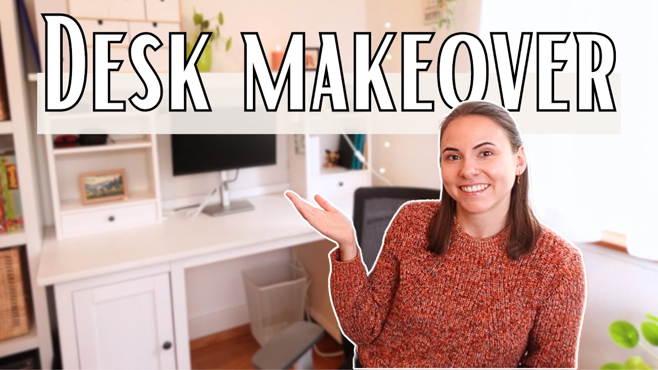 Home office makeover 🖥️🪴 | declutter & decorate with me | ✨ cozy office space setup