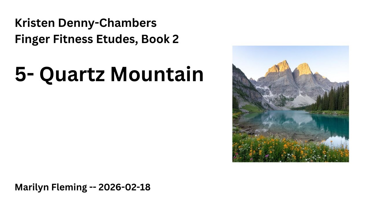 YouTube에서 Finger Fitness Etudes Book 2 No 6. Quartz Mountain 보기 YouTube에서 Finger Fitness Etudes Book 2 No 6. Quartz Mountain 보기