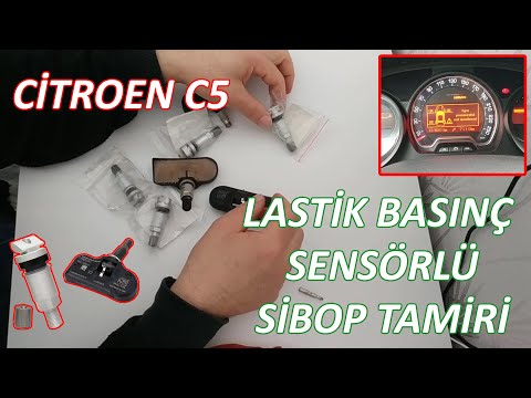 Citroen C5 Lastik Basınç Sersörlü Sibop Tamiri(Valve repair with tire pressure sensor.)