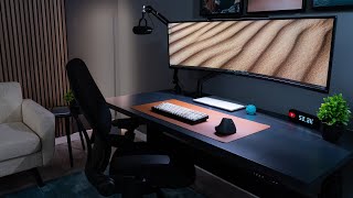 Productive Desk Setup Tour 2023 | Dark &amp; Moody