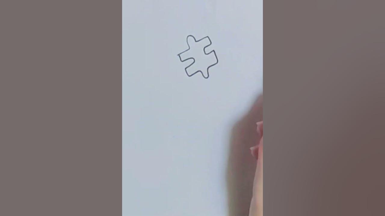 Try to draw Jigsaw Puzzle pieces with easy way حاول ان ترسم قطع لعبة