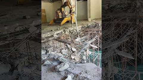 Demolition work in progress Hack slab