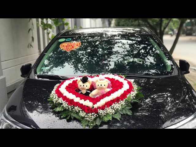 Car Decoration Bride Flowers | How To Wedding Car Decoration | Tuong An  Flowers - Youtube