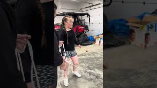 Cute Girls Is Playing The Skip-O Ankle Skipping Toy A Fun Way To Develop Childs Coordination