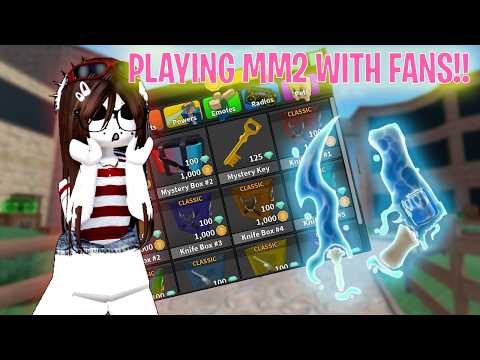 Playing Roblox With Every Viewer Live! MM2 TIME