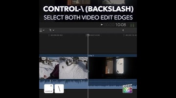 Final Cut Pro Shortcut | Control-\ (Backslash) | Select Left and Right Video Edit Edges