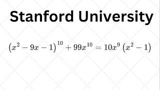 Crack This Brutal Algebra Problem from Stanford | Give it a try!