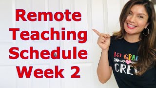 Remote Teaching Updated Schedule: Week 2
