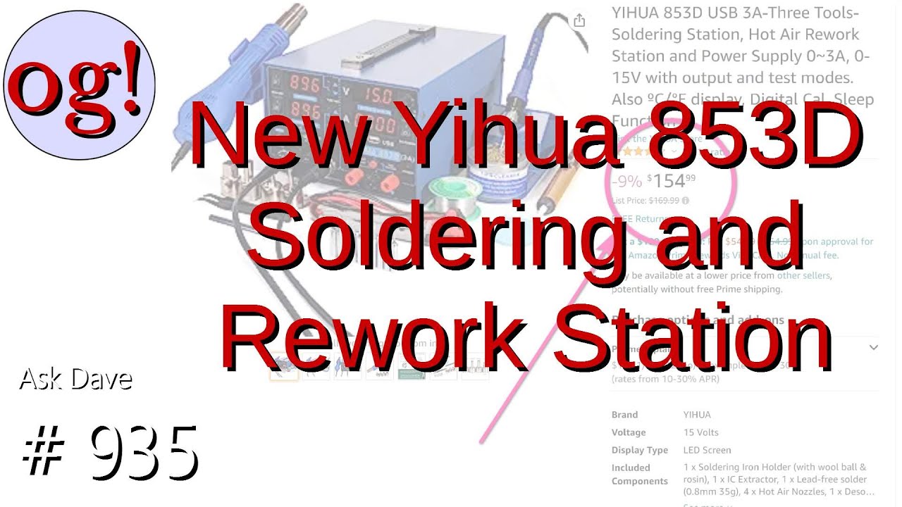Yihua 853D Solder/Rework Station Replaces Smoked Old Solder Station (
