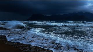 Dark Ocean Waves at Night — Soft Ocean Ambience for Sleep, Study & Meditation