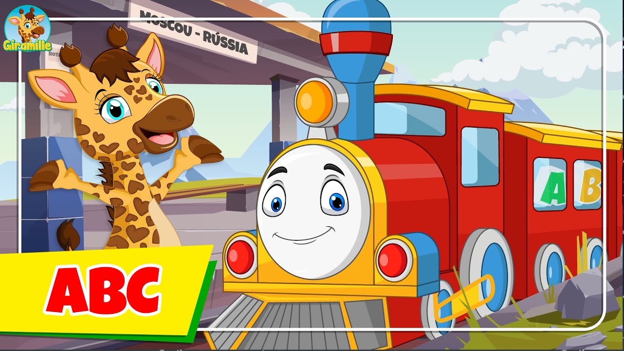 ABC Alfabeto da Giramille Bilíngue | Viagem Transiberiana, Transmongoliana | Desenho Animado Musical